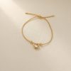Shell White Fritillary Peach Heart Love Bracelet Pullable Bead Adjustable Jewelry - Image 3