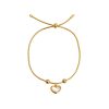 Shell White Fritillary Peach Heart Love Bracelet Pullable Bead Adjustable Jewelry - Image 6
