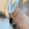 Shell White Fritillary Peach Heart Love Bracelet Pullable Bead Adjustable Jewelry - Image 4