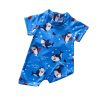 New Boys' Short-sleeved Blue Shark One-piece Romper - Image 2