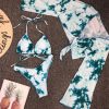 Long Sleeve Mesh Bikini Swimwear Women Three Pieces Leopard Swimsuit Female Summer Sexy Bathing Suit - Image 2