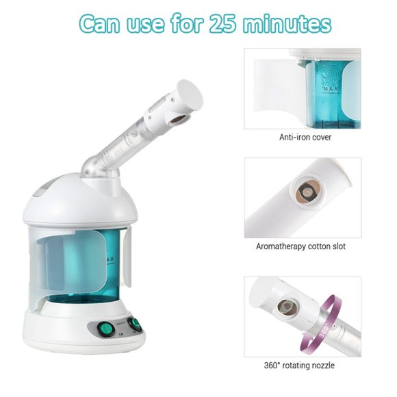 Portable Vapour Ozone Vaporizador Facial Steamer Face Care Skin Relax Moisturizer Beauty Aroma Herbal Steaming Face Spa Device - Image 5
