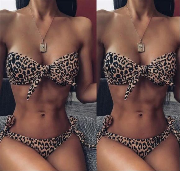 Women's Swimsuit Bikini Ladies Fashion Leopard Swimwear - Image 3