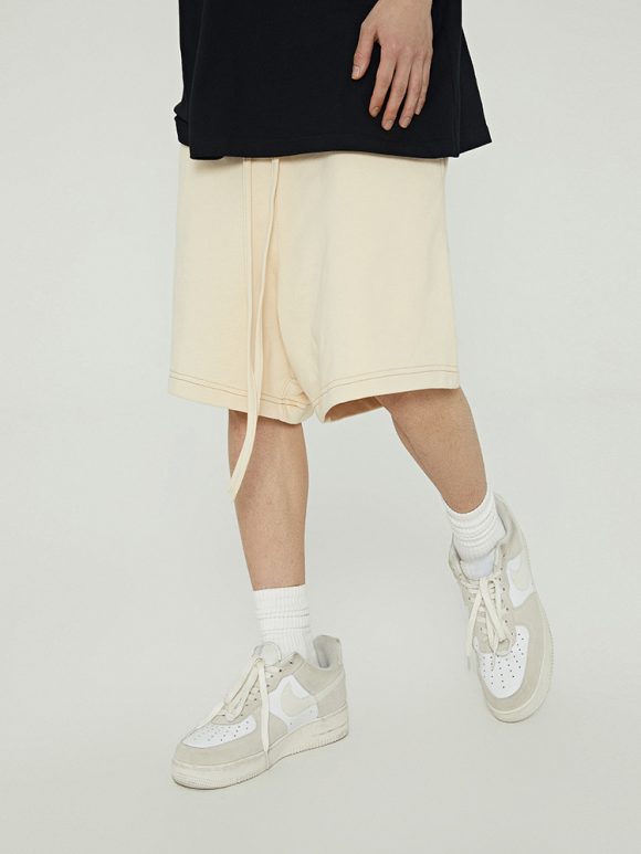 Short Terry Sweatpants Trendy Brand Loose All-Match Sports Shorts Drawstring Five Points Pants - Image 6