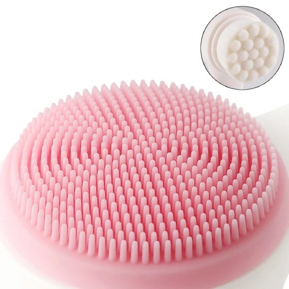 Double-sided Silicone Skin Care Tool Facial Cleanser Brush Face Cleaning Vibration Facial Massage Washing Product - Image 5
