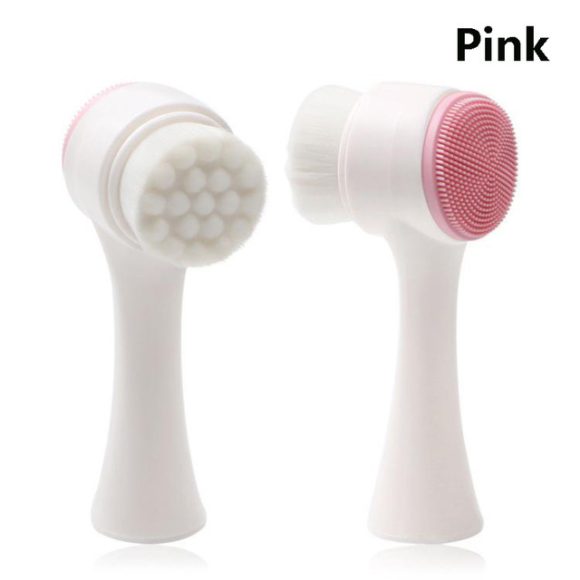 Double-sided Silicone Skin Care Tool Facial Cleanser Brush Face Cleaning Vibration Facial Massage Washing Product - Image 4