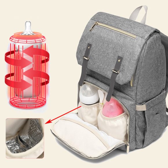 Milk Daddy Backpack Waterproof Mummy Bag Shoulder Pregnancy Pack USB Charging Bottle Heating Pack - Image 8