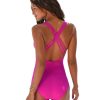 Deep V sexy backless conjoined European and American swimsuit back cross pure pigmented swimsuit - Image 7