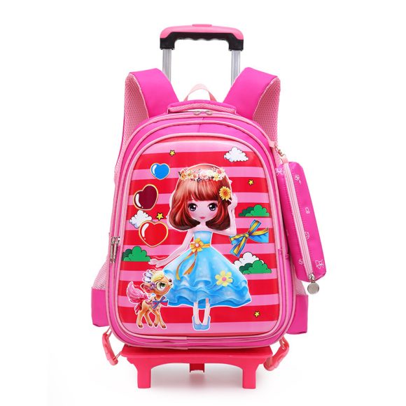 Trolley Primary School Waterproof 3D Car Detachable Burden Reduction Children Backpack - Image 2