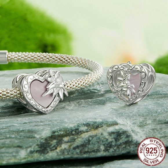 Heart Pattern Beaded S925 Sterling Silver - Image 2