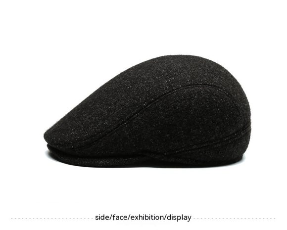 Outdoor Cycling Warm Short Brim Beret Middle-aged And Elderly Men Ear Protection Advance Hats - Image 7