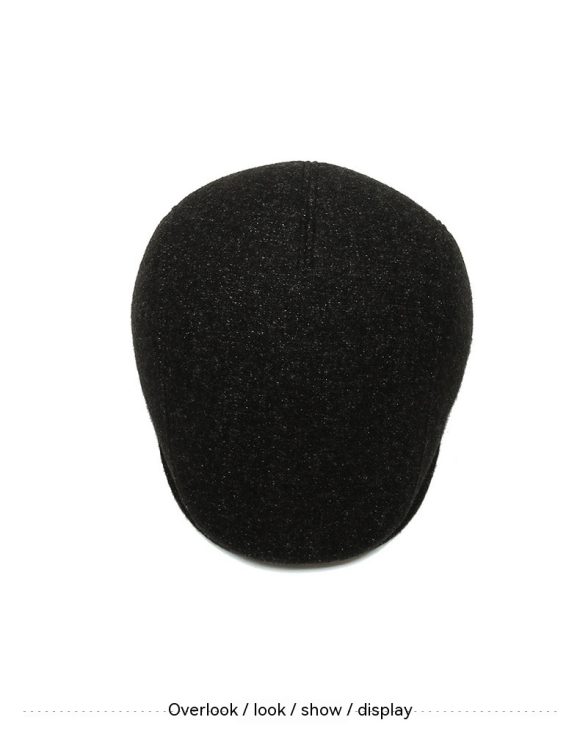 Outdoor Cycling Warm Short Brim Beret Middle-aged And Elderly Men Ear Protection Advance Hats - Image 4