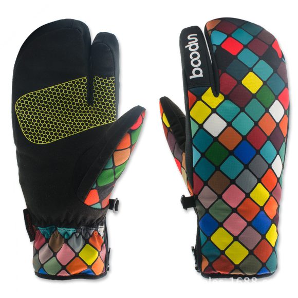 Ski gloves outdoor three-finger warm gloves - Image 3