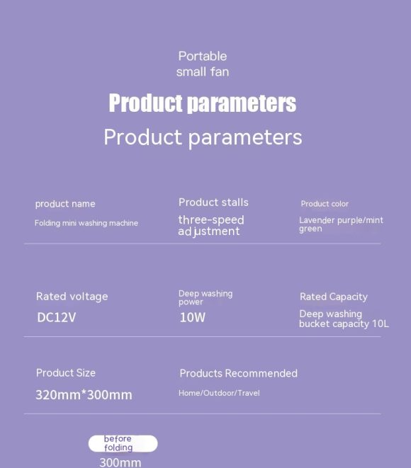 Plastic Folding Washing Machine Automatic Washing Underwear Panty Socks Baby Pet Clothes Dormitory Washing Integrated - Image 6