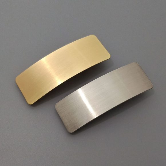 Brushed Metal Barrettes European American Simple Versatile Temperament Ins Fashion Normcore Style Ponytail Clip - Image 2