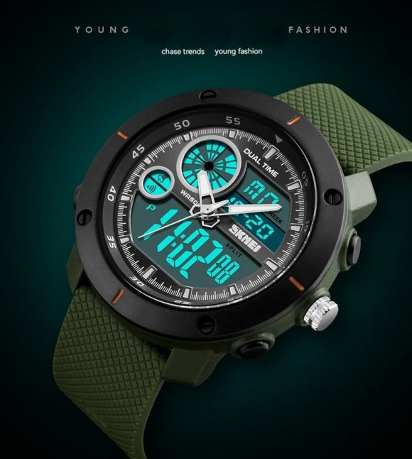 Waterproof Double Display Watch Outdoor Sports Student Double Time Calendar Chronograph Electronic Watch - Image 9