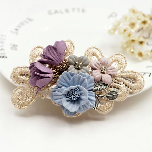 Handmade Bow Hair Accessories Barrettes Hair Ring Pearl Elegant Girl Headdress Flower - Image 4