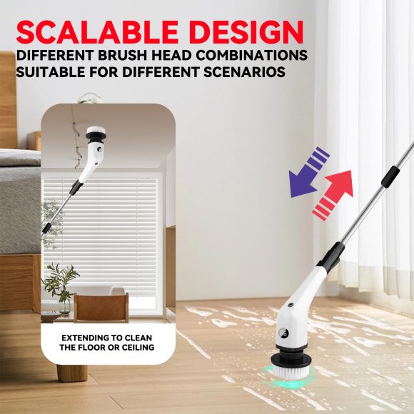 Electric Cleaning Brush Household Multi-functional 7-in-1 Toilet Bathroom Cleaning Brush - Image 9