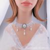 Personalized Multi-layer Crystal Lace Necklace Bone Chain - Image 2