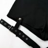 Summer Punk Rock Women's Shorts Sexy Cross Ring Hanging Ornament Summer Fashion Black Shorts - Image 2