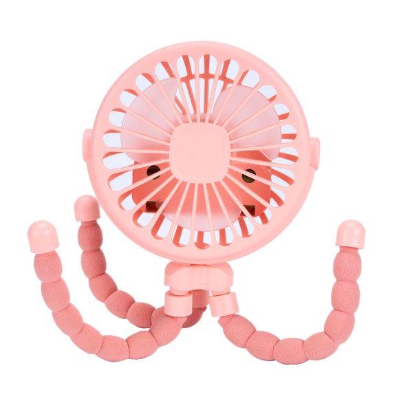 Multi Functional Children's Stroller Mini Fan Portable USB Charging Small Fan Octopus - Image 3
