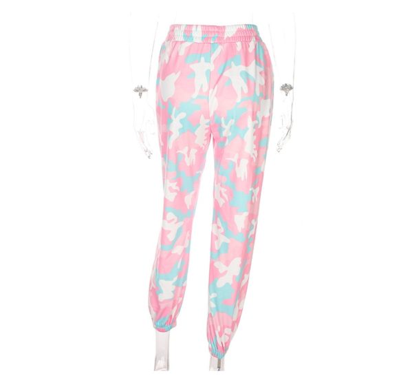 NCLAGEN New Women Camouflage Print Trousers Loose Harem Camo Pants Spring High Waist Casual Joggers Elastic Sweatpants - Image 4