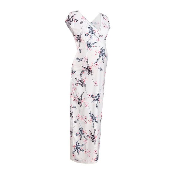 Printed Slim Thin Floral Chiffon Dress - Image 3