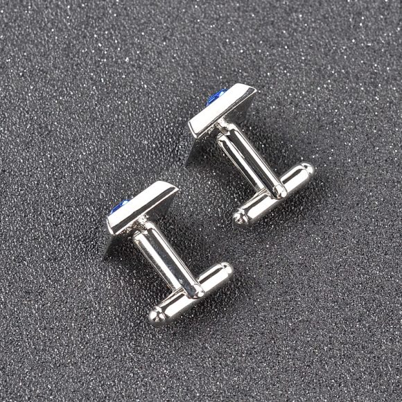 Fashionable Men's French Shirt With Personalised Diamond Cufflinks - Image 2