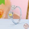 Sterling Silver Phalaenopsis Open Ring Fashion Exquisite And Versatile - Image 6