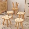 Solid Wood Personal Household Living Room Modern Minimalist Old-fashioned Small Bench