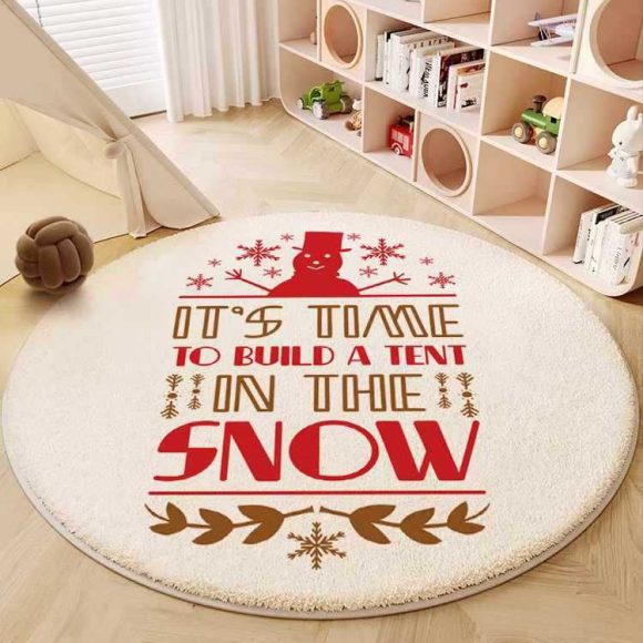 Round Carpet Bedroom Children's Room Living Room Carpet Cashmere-like Floor Mat Crawling Blanket - Image 8
