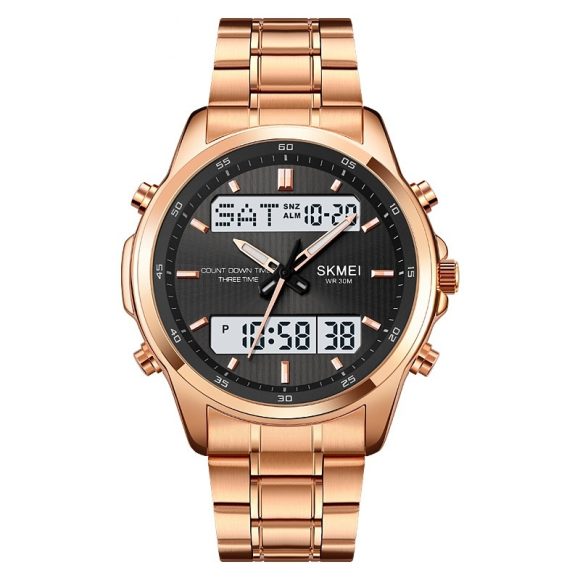 Multifunctional Men's Steel Strap Watch Double Display Sports - Image 6
