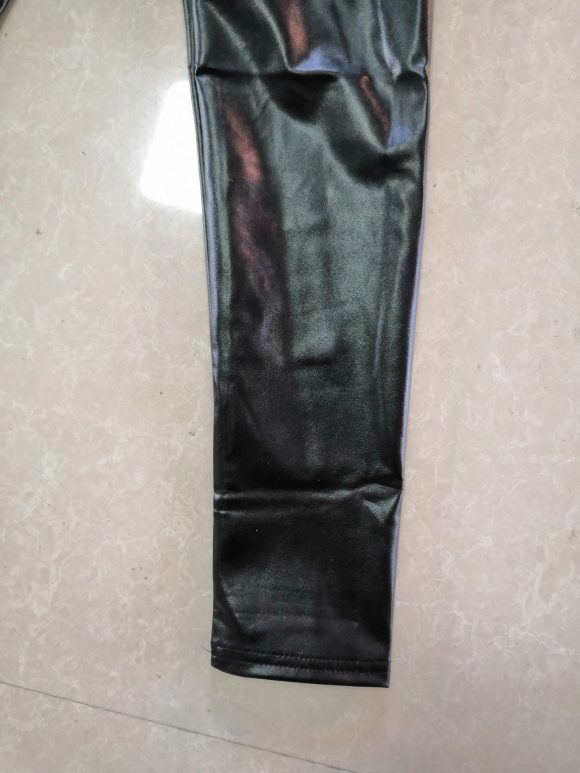 Reflective  Hip Leather Pants Elastic High Waist Leggings - Image 6