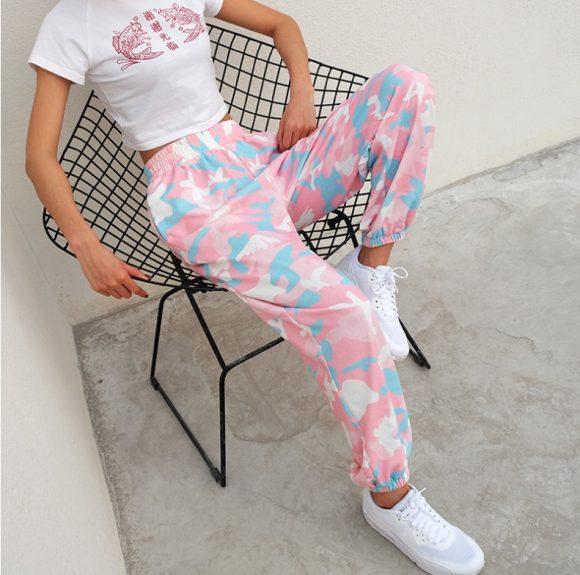 NCLAGEN New Women Camouflage Print Trousers Loose Harem Camo Pants Spring High Waist Casual Joggers Elastic Sweatpants - Image 3