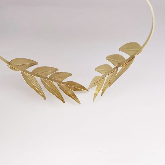 Bride Leaves Headband Forest Metal - Image 2