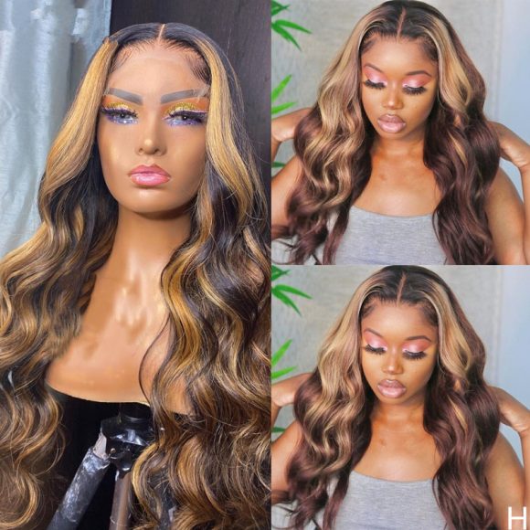 Wig Female Black-Brown Gradient Long Curly Hair - Image 5
