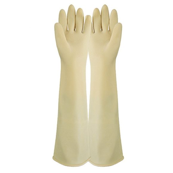60cm Thicken And Lengthen Natural Latex Waterproof Antifouling Labor Gloves - Image 4