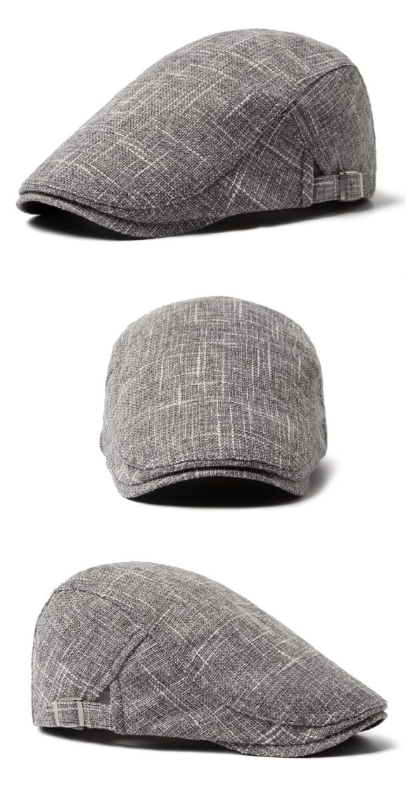 Men's Breathable Retro Casual Cotton And Linen Beret - Image 2