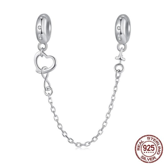 Silver Ziyun Infinite Love Silicone Safety Chain 925 Silver DIY Bracelet String Beads Sub-accessories Charm Mother's Day - Image 4