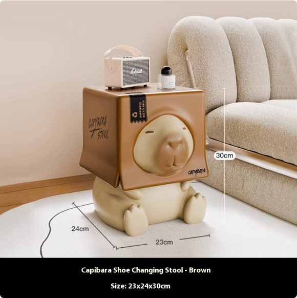 Cute Capibala Creative Porch Shoe Stool Home Living Room Floor Decoration - Image 7