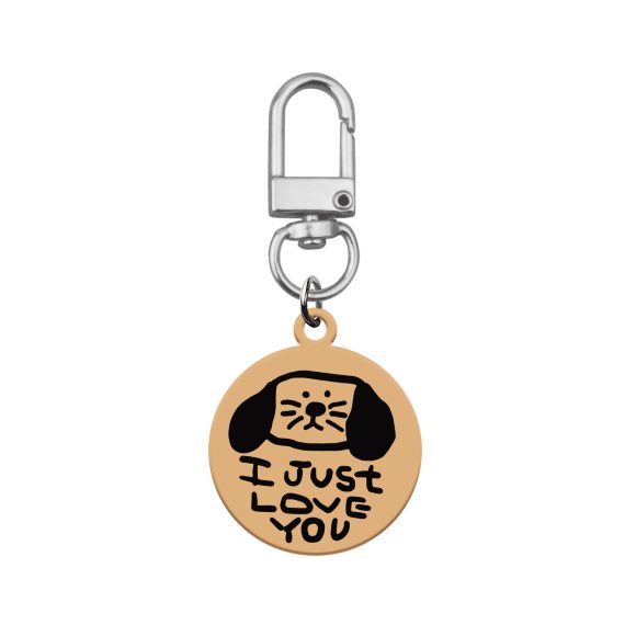 Creative American Statement Graffiti Text Round Key Chain - Image 9