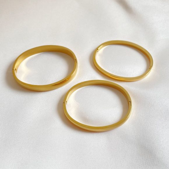 Retro Minimalistic Buckle Simple Bracelet Gold Bracelet - Image 3