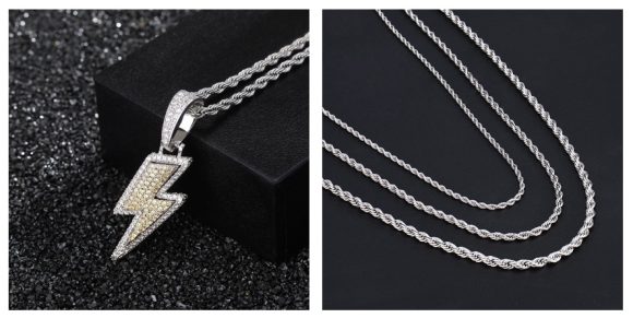 Hot Selling Lightning Hip Hop Pendant Micro-inlaid Zircon Hip Hop Fashion Trendy Hip Hop Jewelry - Image 6