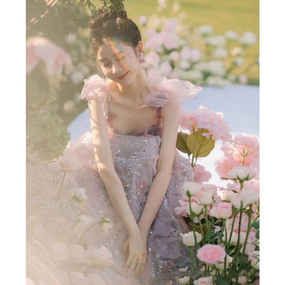 Toast Dress Lace A- Line Style Bridal Marriage Engagement Evening Dress - Image 5
