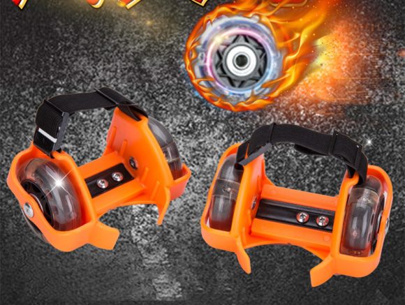 Pvc Children's Roller Skates Three-color Luminous Roller Skates - Image 2