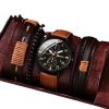 Single Calendar Fake Three Eye Canvas Quartz Watch Bracelet Set - Image 2