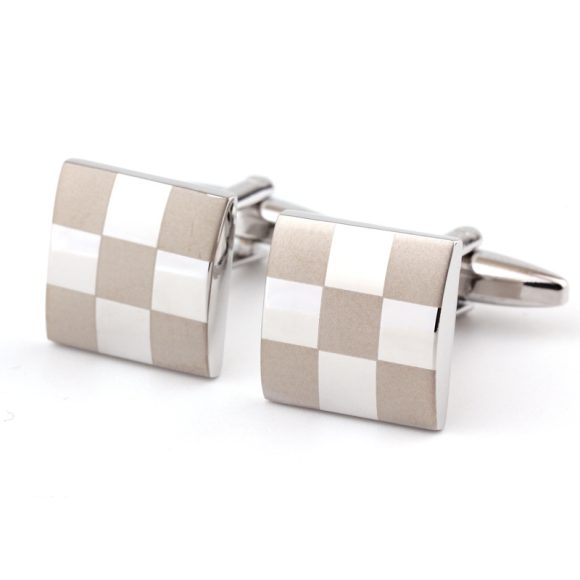 Square Plaid French Shirt Men's Cufflinks Cufflink - Image 2