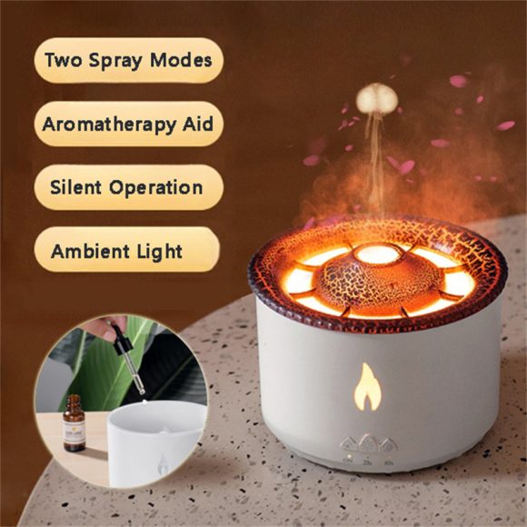 New Creative Volcano Aromatherapy Machine Flame Lamp Belt Essential Oil - Image 8