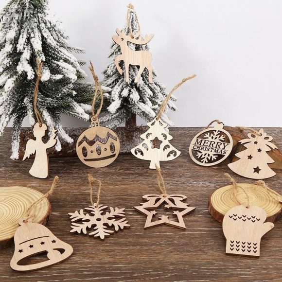Christmas Party Decorative Creative Hollow Pumpkin Pendant Wooden Craftwork - Image 7