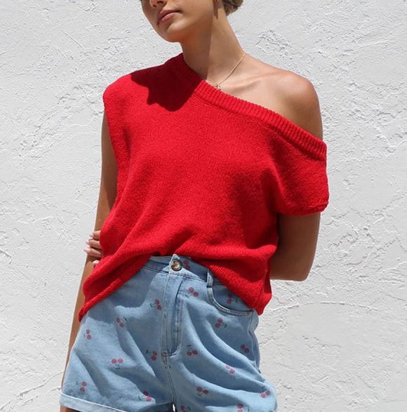 Knitted Y2g Summer Knitwear Sweater Pullover Top - Image 2